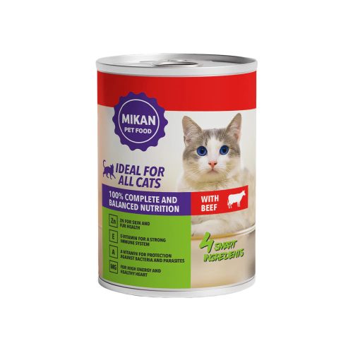 Mikan Konzerv Macskáknak (Marha) - 415 g