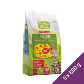   King's Mix Nyúleledel (Rabbit Food Mix) - 5x800 g (Dobozos)