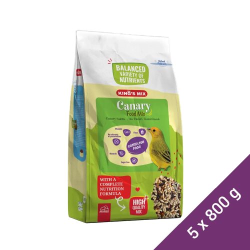 King's Mix Kanárieledel (Canary Food Mix) - 5x800 g (Dobozos)