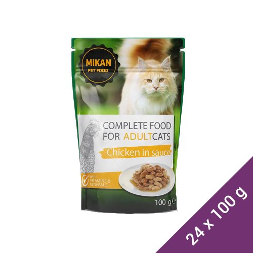 Mikan Pouch Alutasakos Macskaeledel (Csirke) - 24x100 g (Dobozos)