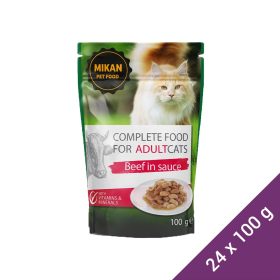   Mikan Pouch Alutasakos Macskaeledel (Marha) - 24x100 g (Dobozos)