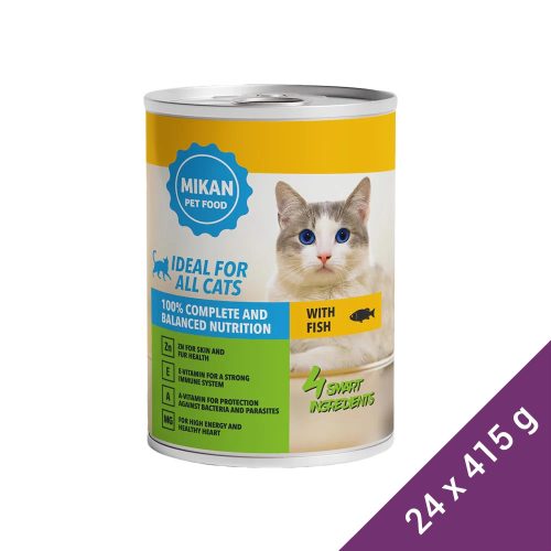 Mikan Konzerv Macskáknak (Hal) - 24x415 g (Dobozos)