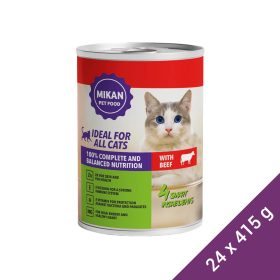 Mikan Konzerv Macskáknak (Marha) - 24x415 g (Dobozos)