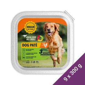   Mikan Pate Alutálcás Kutyaeledel (Baromfi) - 9x300 g (Dobozos)