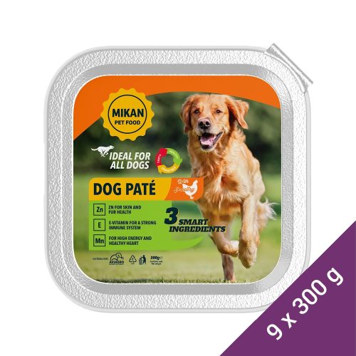 Mikan Pate Alutálcás Kutyaeledel (Baromfi) - 9x300 g (Dobozos)