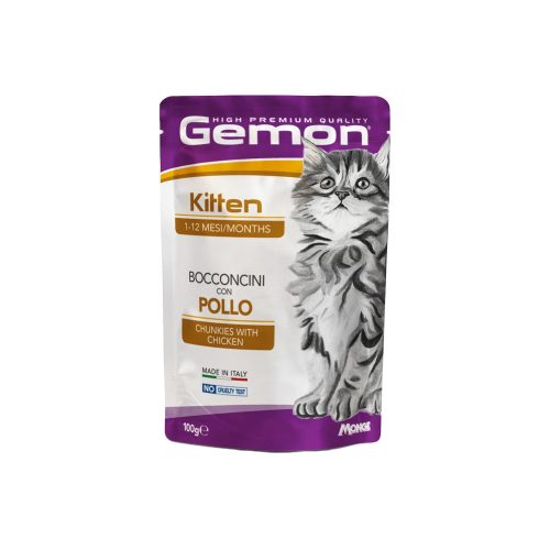 Gemon Chunkies Kitten Alutasakos Macskaeledel (Csirke) - 100 g