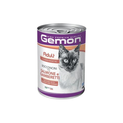 Gemon Adult Konzerv Macskáknak (Lazac és Garnéla) - 415 g
