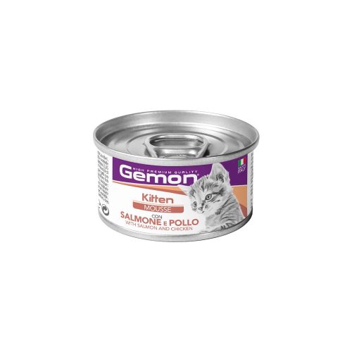 Gemon Mousse Kitten Macskaeledel (Lazac és Csirke) - 85 g