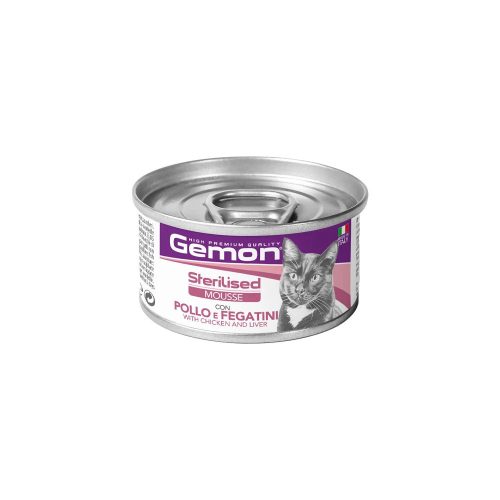 Gemon Mousse Sterilised Macskaeledel (Csirke és Máj) - 85 g