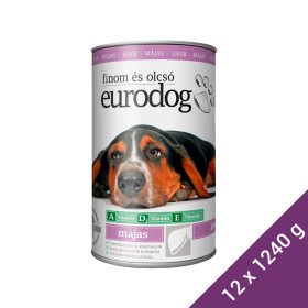 Euro Dog Konzerv Kutyáknak (Máj) - 12x1240 g (Dobozos)