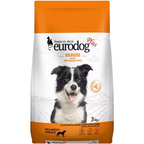 Euro Dog Plus Száraz Kutyatáp (Kolbászos) - 3 kg