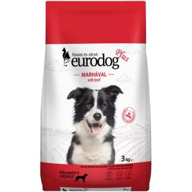 Euro Dog Plus Száraz Kutyatáp (Marha) - 3 kg