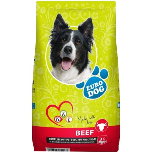 Euro Dog Száraz Kutyatáp (Marha) - 3 kg