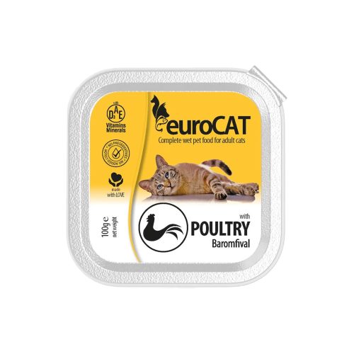Euro Cat Alutálcás Macskaeledel (Baromfi) - 100 g