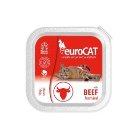 Euro Cat Alutálcás Macskaeledel (Marha) - 100 g