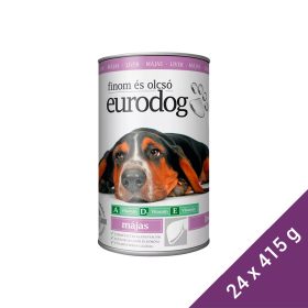 Euro Dog Konzerv Kutyáknak (Máj) - 24x415 g (Dobozos)