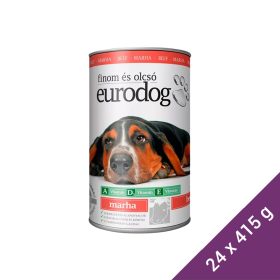Euro Dog Konzerv Kutyáknak (Marha) - 24x415 g (Dobozos)