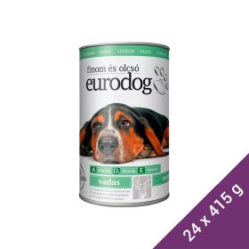 Euro Dog Konzerv Kutyáknak (Vad) - 24x415 g (Dobozos)