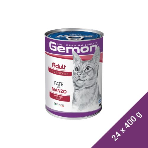 Gemon Pate Adult Konzerv Macskáknak (Marha) - 24x400 g (Dobozos)