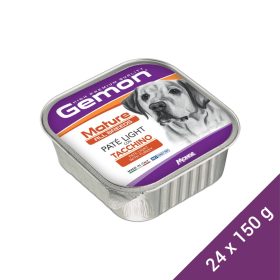   Gemon Pate Mature Light Alutálcás Kutyaeledel (Pulyka) - 24x150 g (Dobozos)
