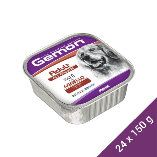 Gemon Pate Adult Alutálcás Kutyaeledel (Bárány) - 24x150 g (Dobozos)