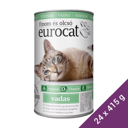Euro Cat Konzerv Macskáknak (Vad) - 24x415 g (Dobozos)